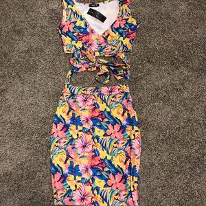 Colorful spring skirt set